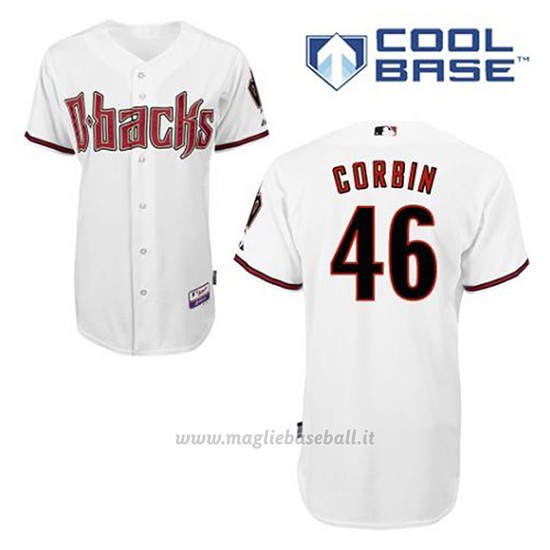 Maglia Baseball Uomo Arizona Diamondbacks 46 Patrick Corbin 1ªBianco Cool Base